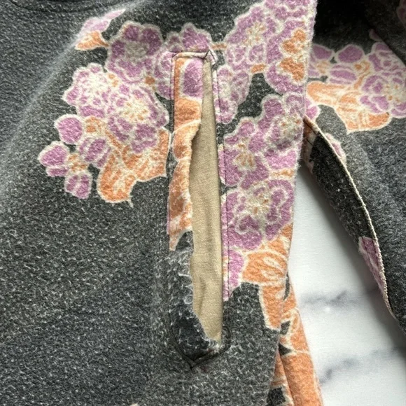 Free People Printed Ruby Jacket in Charcoal Combo Size Med NWT - Picture 12 of 16